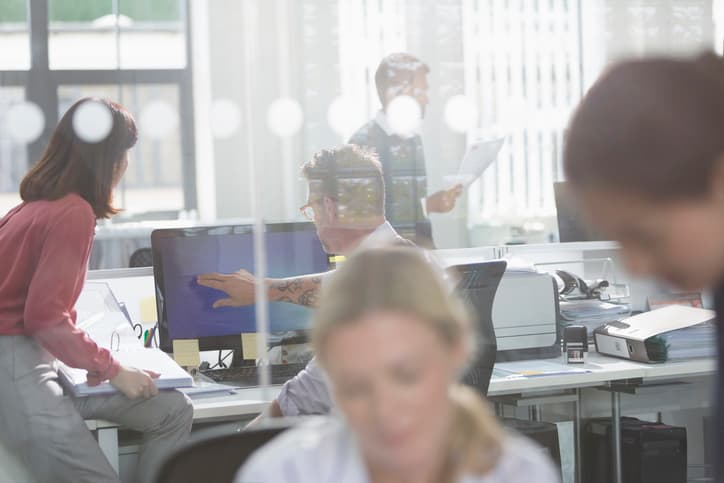 technologE team working in the office